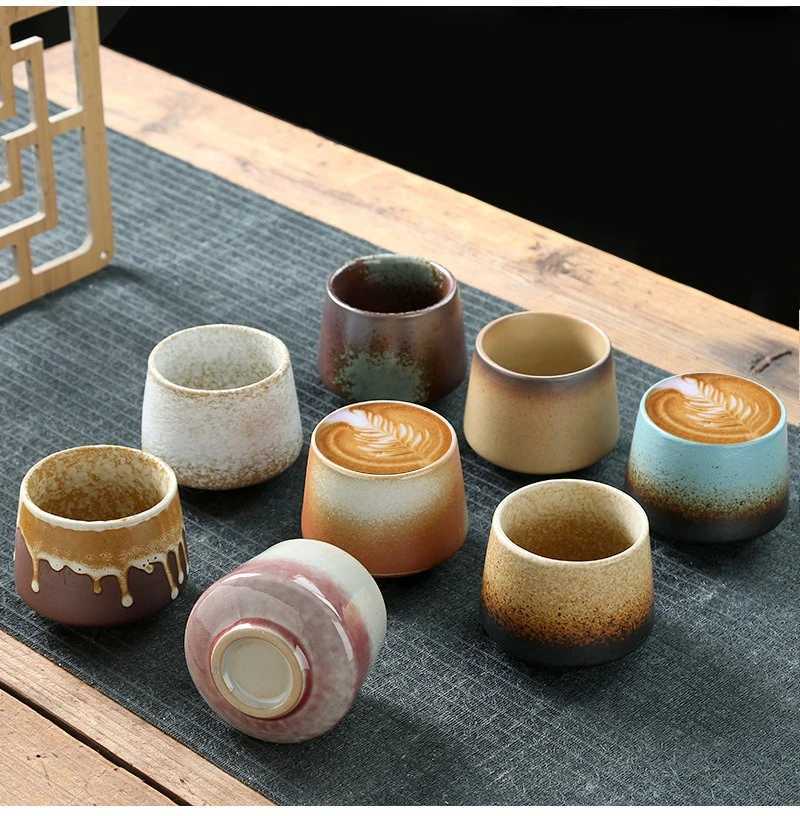 Laysda Vintage Coffee Mug 200ml ceramics Tea cup Japanese-style cafes Drinkware Stoneware Espresso for Restaurants Hotels M251206 - view 5