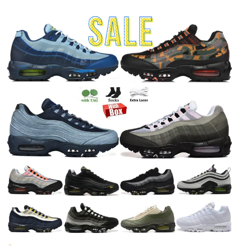 Designer Sneakers 95 OG Mens Running Shoes Designer Shoe Neon Unearthed Toronto Jewel Baltic Thunder Blue Gradient Anthracite Gutta Stadium Green Trainer With Box