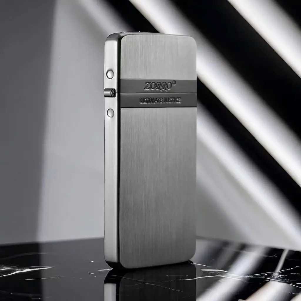 Thin e Copper Kerosene Lighter Flint Wheel Ignition Windproof Cigarette Lighter Smoking Gadget 06CM H251206