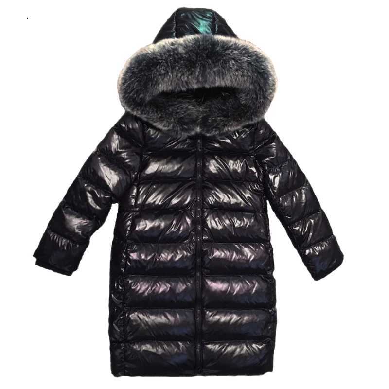OLEKID -30 Degrees Warm Down Jacket For Girls Fox Fur Kids Girls Winter Jacket 2-12 Years Teenagers Coat Children Boys OuterwearW251206