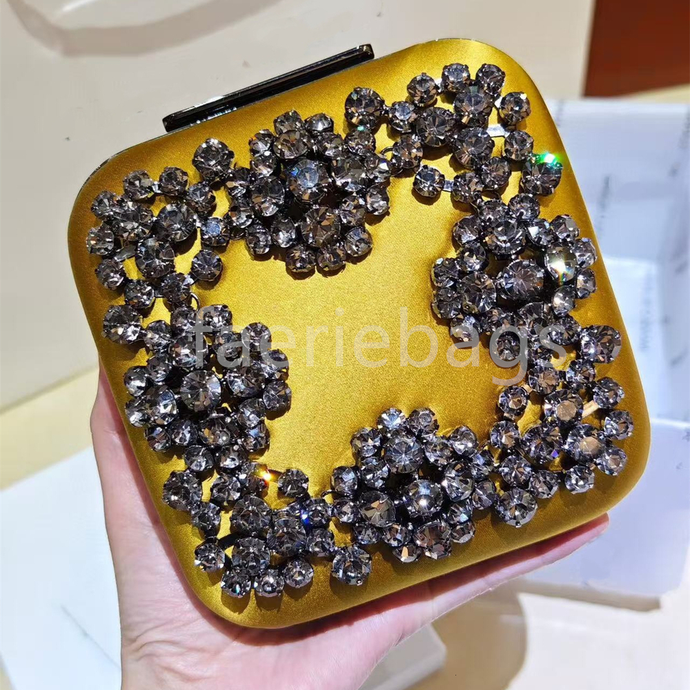 Square handbag designer bag luxury bag top quality imported fabric detachable chain shoulder bag handbag dinner bag top crystal mini bags sac de luxe designer walle