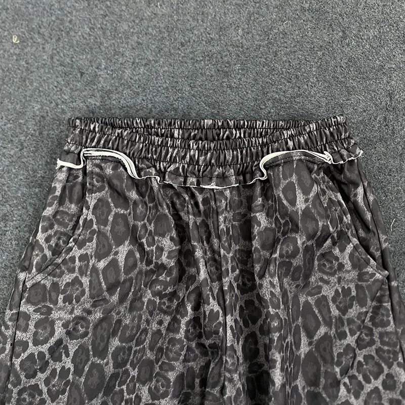 Womens Retro Street Leopard Print Casual Pants Loose Straight Leg Floor Length Autumn Fashion Z260314