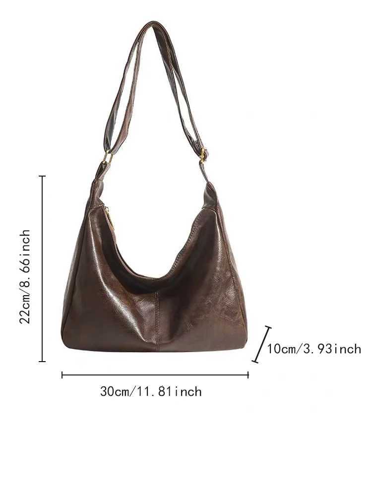 2025 New Autumn/Winter Vintage Bag Large Capacity Shoulder Bag Fashion and Leisure Womens Daily Commuting Womens BagT251205