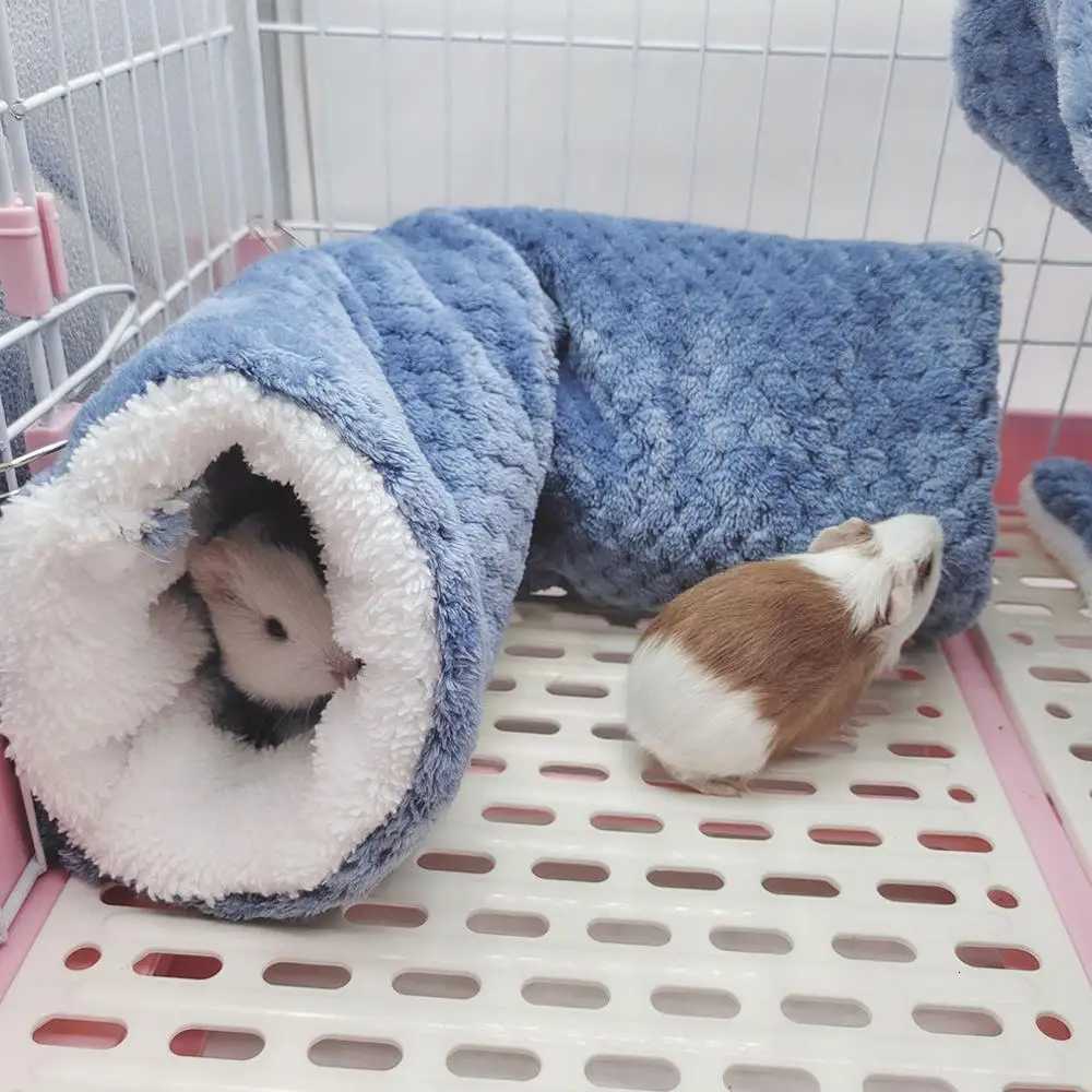 Hamster Nest Winter Bed House Shed Hanging Hammock Cage Tunnel Plush Hideaway for Hamster Guinea Pigs Sugar Small Pet M251206