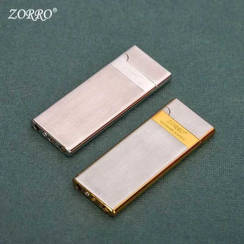 Zoro 636 Metal tra Thin Butane Gas Iatable Grinding Wheel Lighter Holiday Gift Smoking Accessories Mens Small Tools H251206