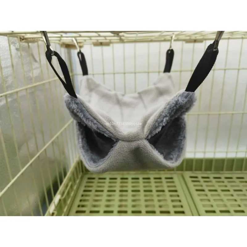 Pet Double-layer Plush Hammock Warm Hamster Hanging Beds Ferret Hanging Bed for Cat Rodents Hammock for Hamster Pets Supplies M251206