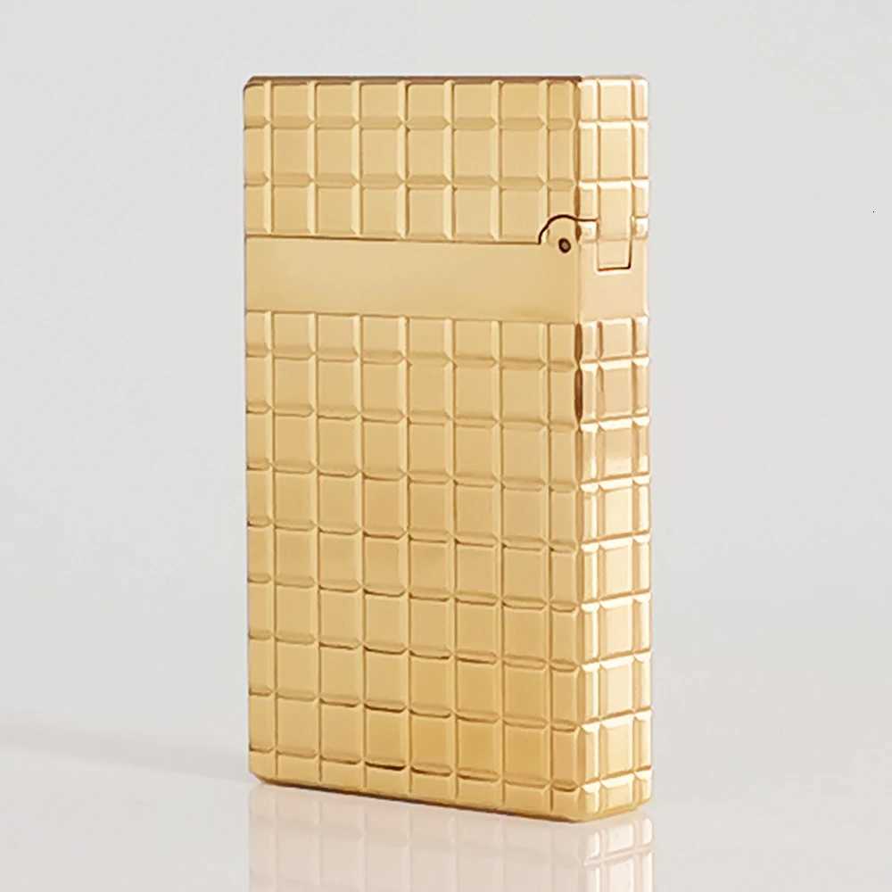 Gas Lighter Large Square Gas Butane Rechargeable Bright Sound For Thanksgiving Gift Collection Metal 100 H251206