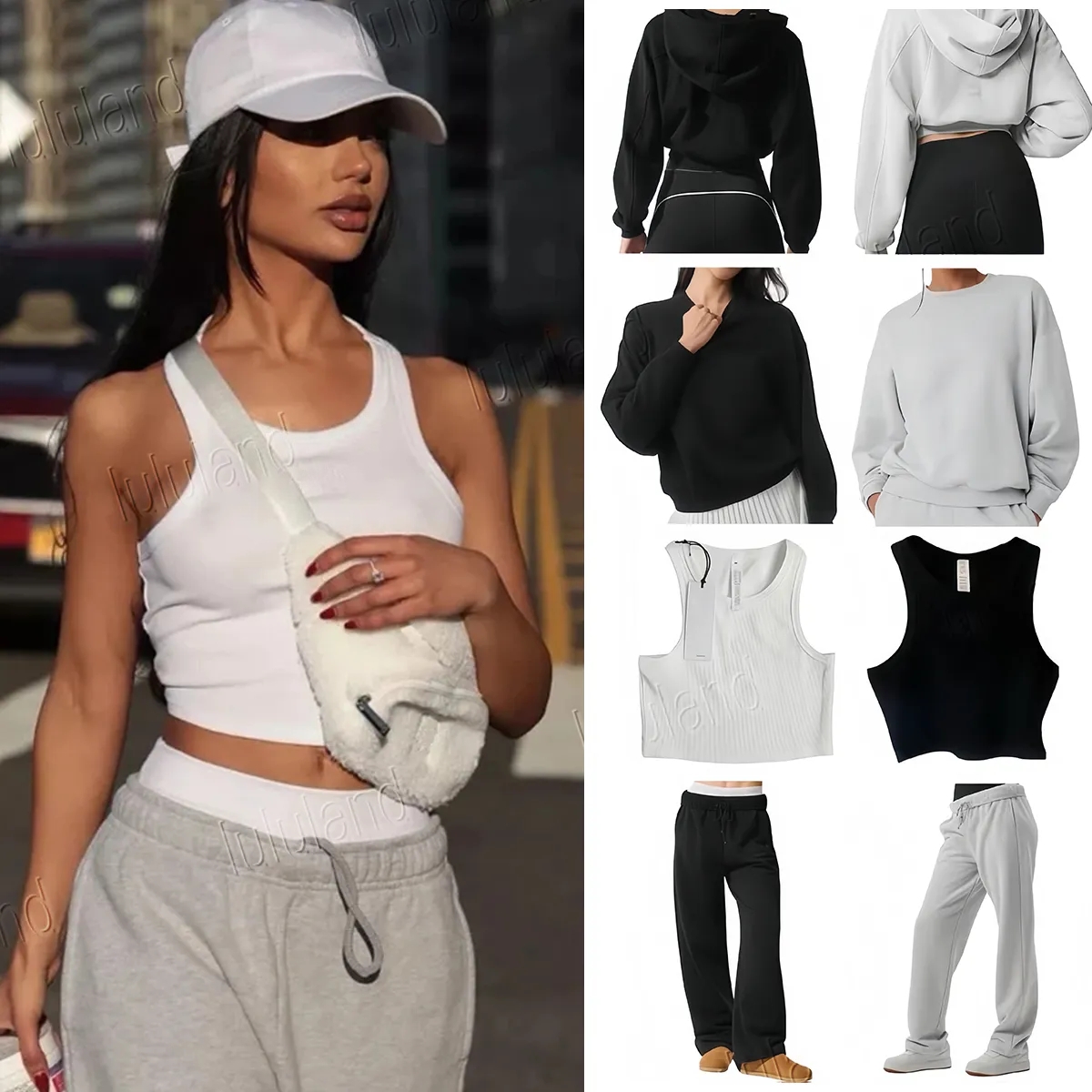 Yoga Sweatpants Relaxed-fit Fitness Pants Laidback T-shirts Sweatshirts on Loose Sweatwear Casual Womens Sportswear Hoodies Alonessitys women clothes