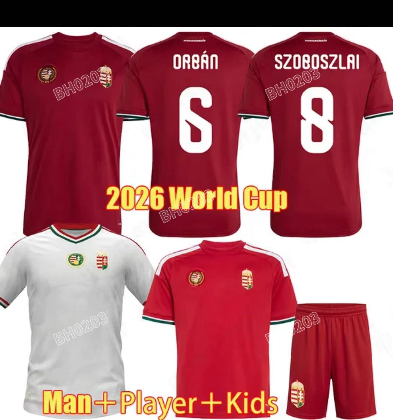 2026 Soccer jerseys 26 27 World Cup 4XL Jersey Authentic VARGA SZOBOSZLAI SALLAI Hungary SCHAFER LUKACS GRUBER SZALAI national Football Shirts Men Kids Kit