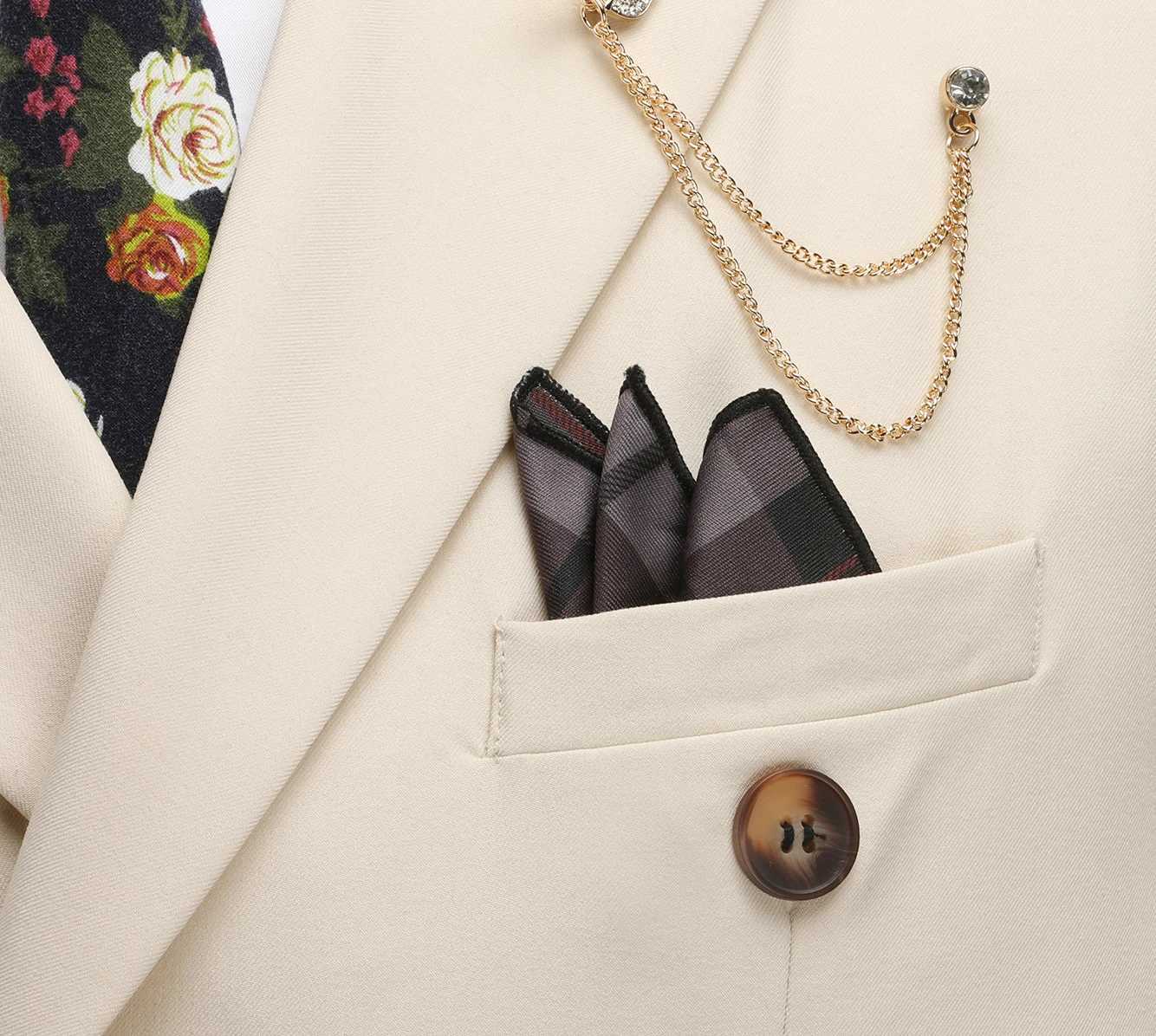 The latest mens solid color suit two-piece set with lapel collar and double breasted buttons for four seasons mens business s M260313