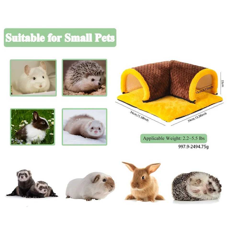 Warm Guinea Pig Hideout Tunnel Bed Soft Removable Guinea Pig Tunnels And Tubes for Cage Guinea Pig Hides Fleece For Rat Sturd M251206