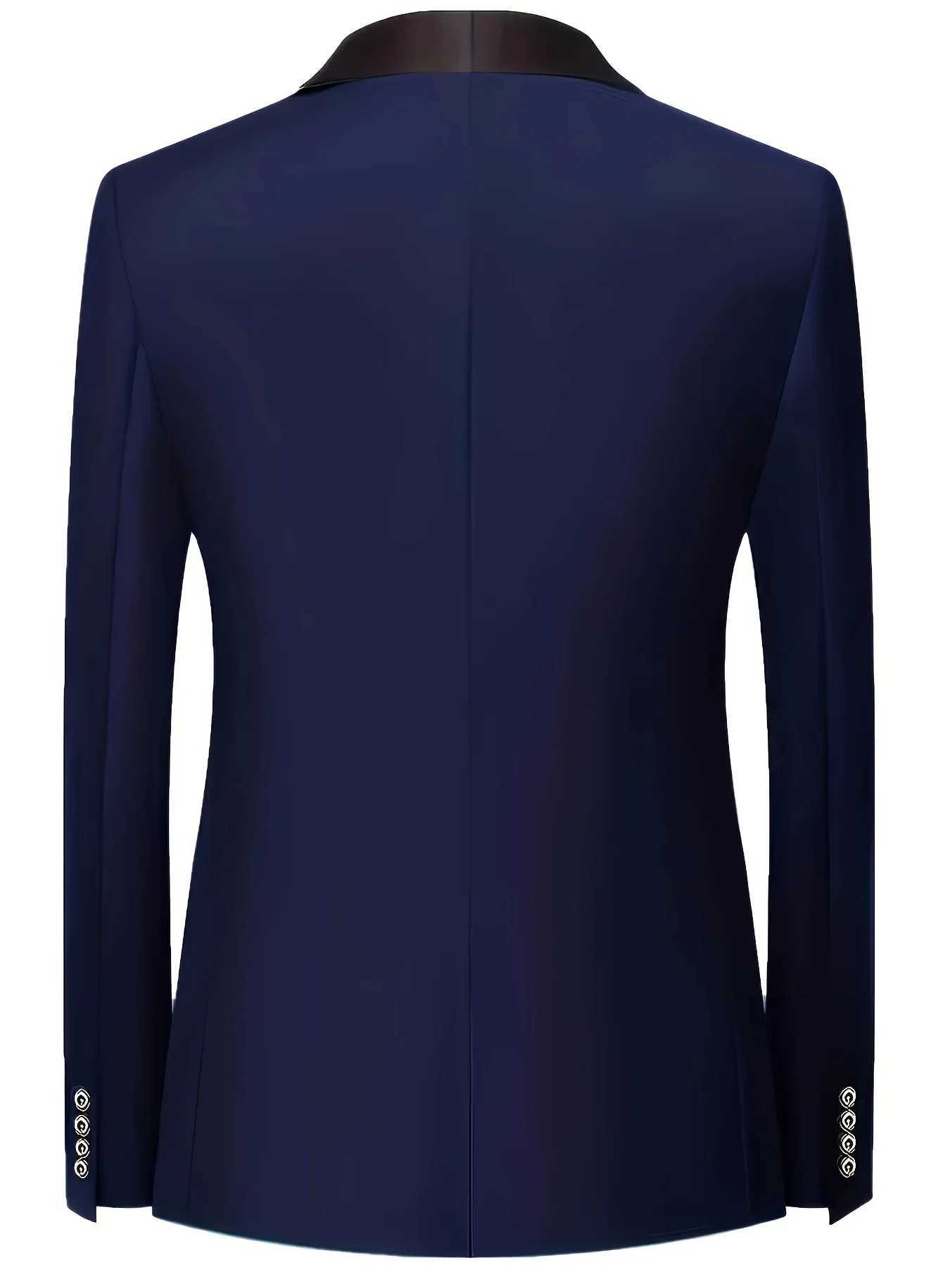 Mens Formal Suit Set Business Casual Slim Fit Tuxedo for Wedding Long Sleeve Notch Lapel Groom M260313