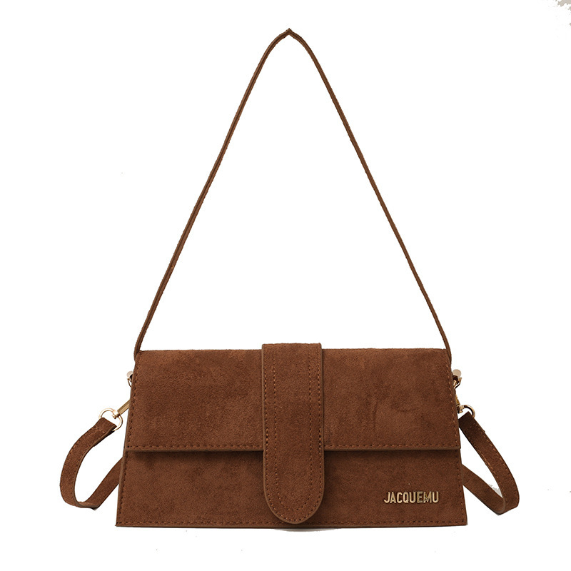 Luxury Bag Women's 2025 New Trendy Matte Finish Crescent Bag with Solid Color Letter Design -Versatile Crossbody Shoulder Purse