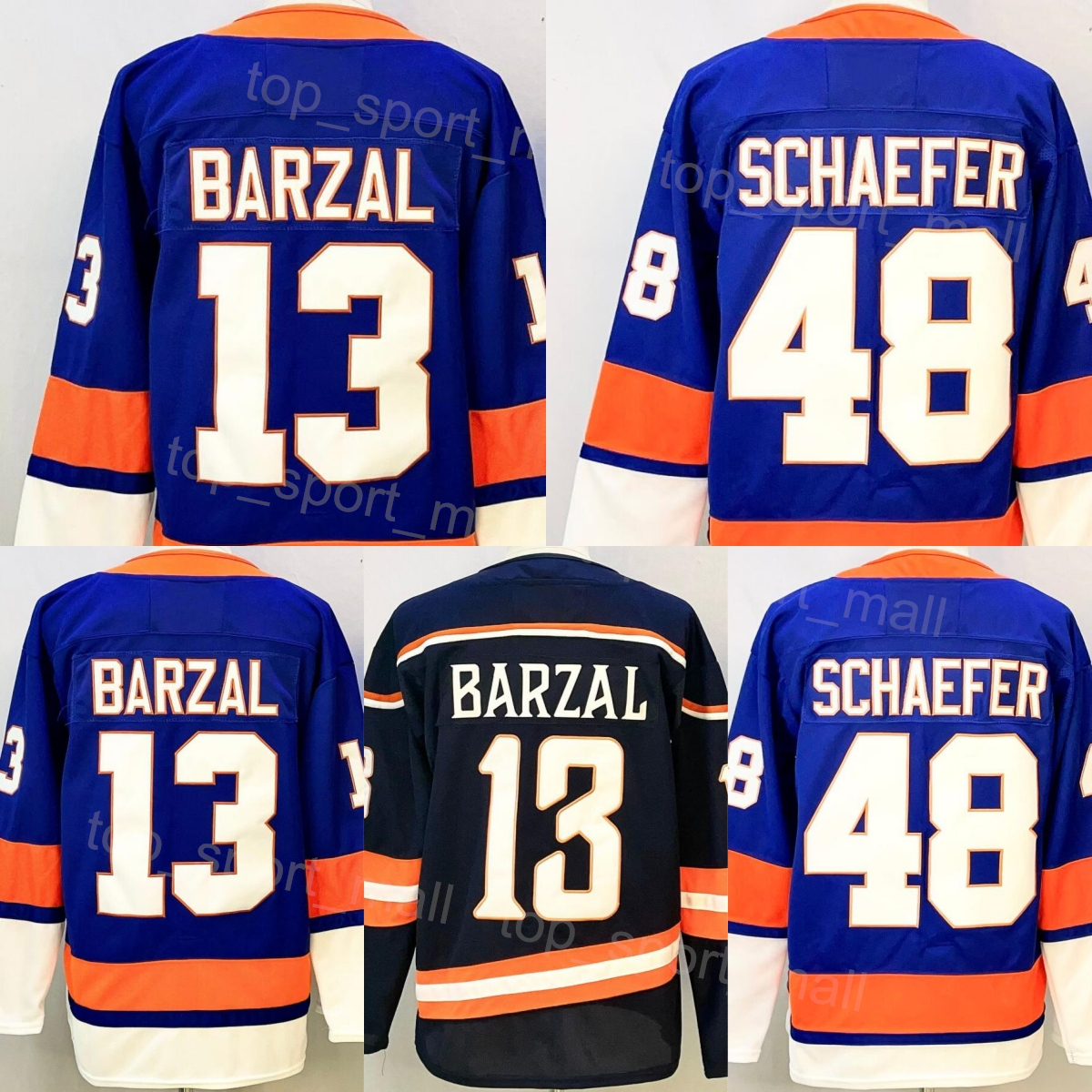 2026 Hockey 13 Mathew Barzal Jerseys Reverse Retro 48 Matthew Schaefer Team Blue Navy Away Alternate Stadium Series For Sport Fans Embroidery And Sewing Mans