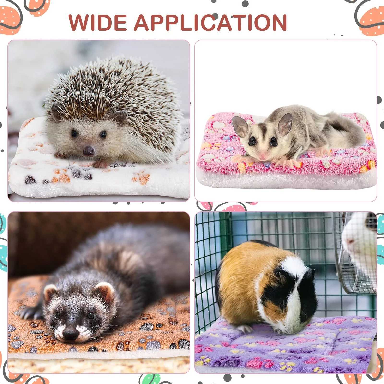 Soft Sleep Mat for Hamster Guinea Pig Cages Pad Puppy Kitten Blanket Bed Mat Guinea Pig Plush Mat Small Animal Mat for Rabbit M251206