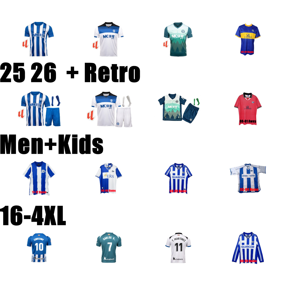 25/26 Deportivo Alaves soccer jerseys LEJEUNE DUARTE ABQAR RIOJA 2025 2026 SYLLA DE LA FUENTE ALKAIN GURIDI men kids retro football shirt FAUSTO TIENZA maillot de foot