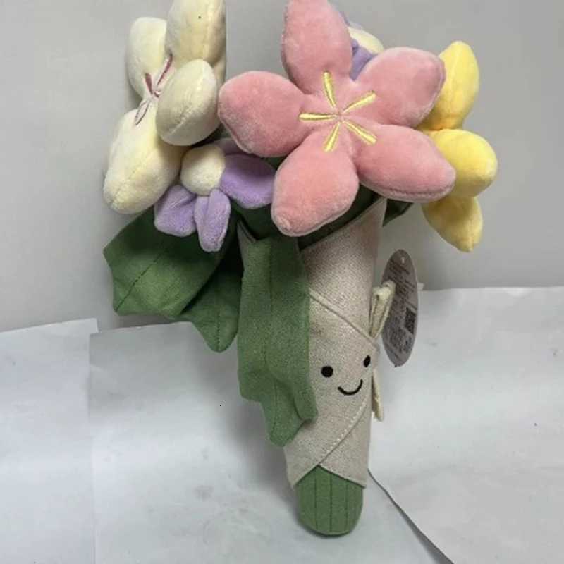 luxury Cartoon Fun Hand-held Tulip Plush Toy Doll Bouquet Girls Graduation Day Gift Doll K251206