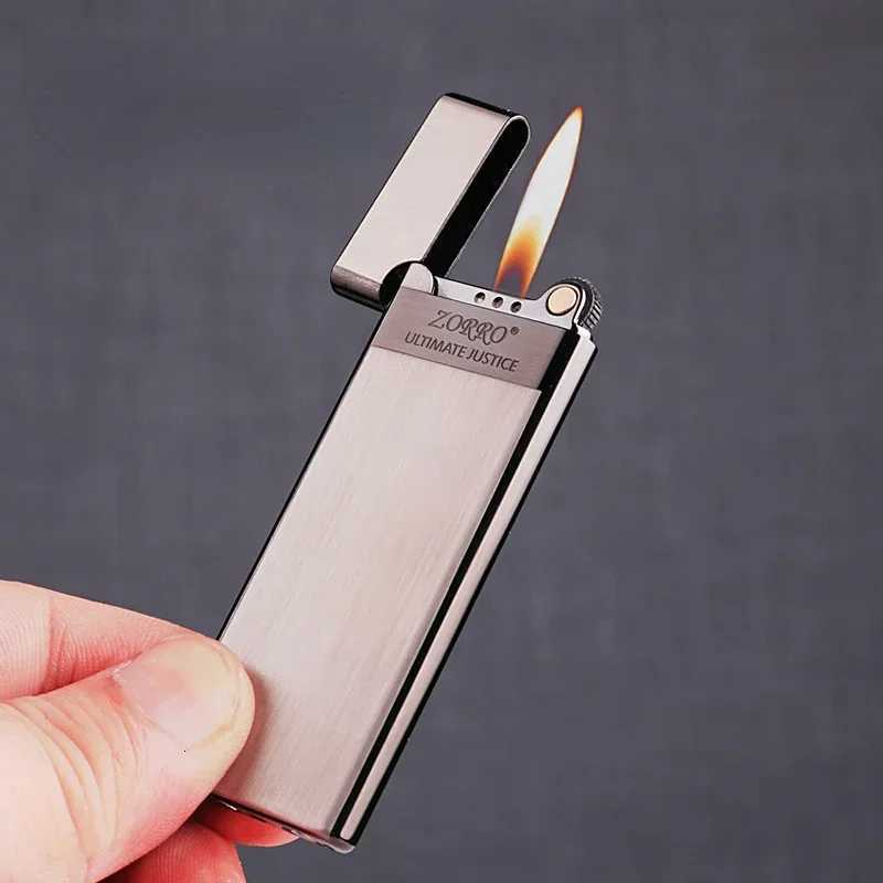 2026 New 636 Metal tra-thin Iatable Grinding Wheel Lighter Mens Gadgets Cigarette Accessories Igniter Gift Wholes H251206