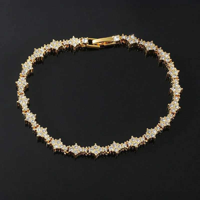 Round Stone Star Cubic Zirconia Bracelet Hip-Hop Jewelry For Men Shiny Elegant Fashion Accessory Classic Gift For Birthday W251206