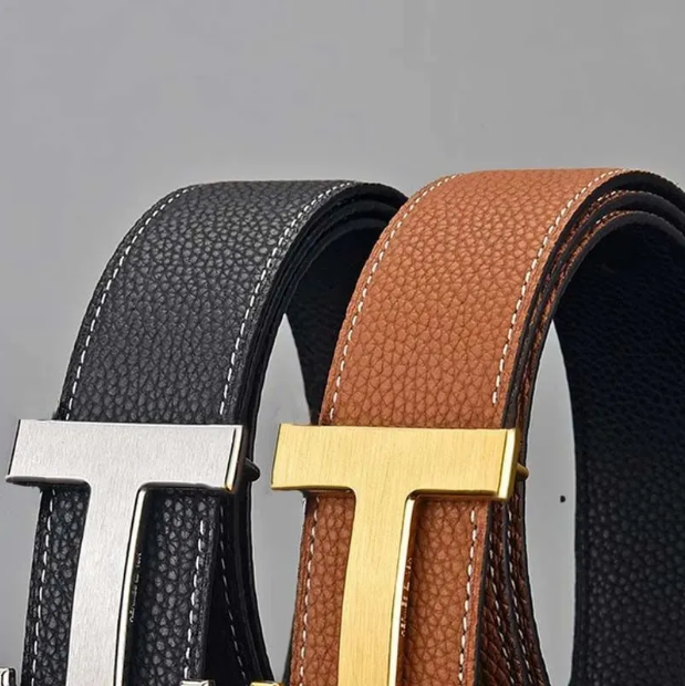Designer belt Fashion Classic mens Genuine Leather belt business luxury belt mens womens color gold and silver glossy buckle 3.8cm belt