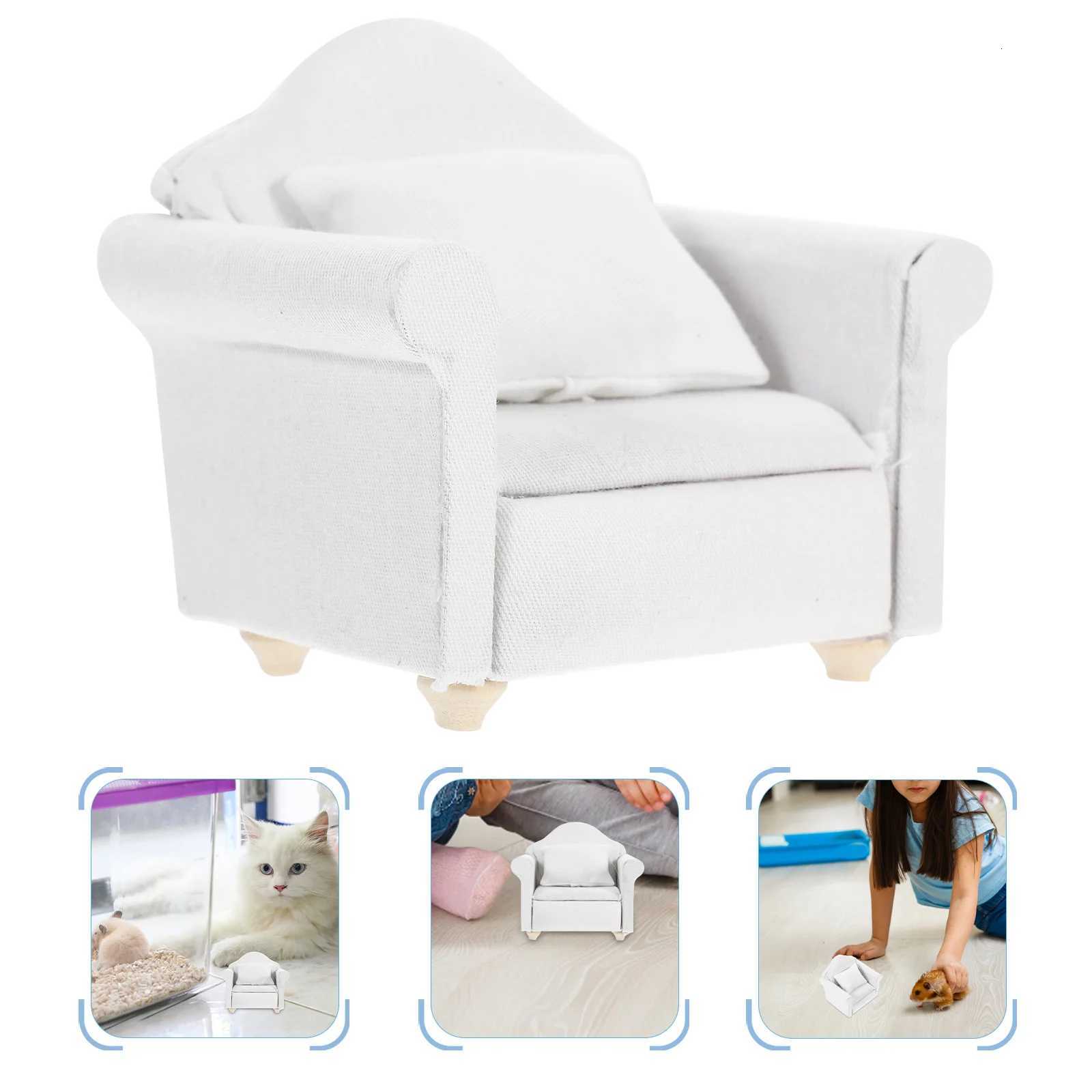 Small Pet Sofa Miniature Dollhouse Furniture Cute Hamster Sleep Bed Durable Rabbit Lounge Chair Tiny Chinchilla Resting M251206