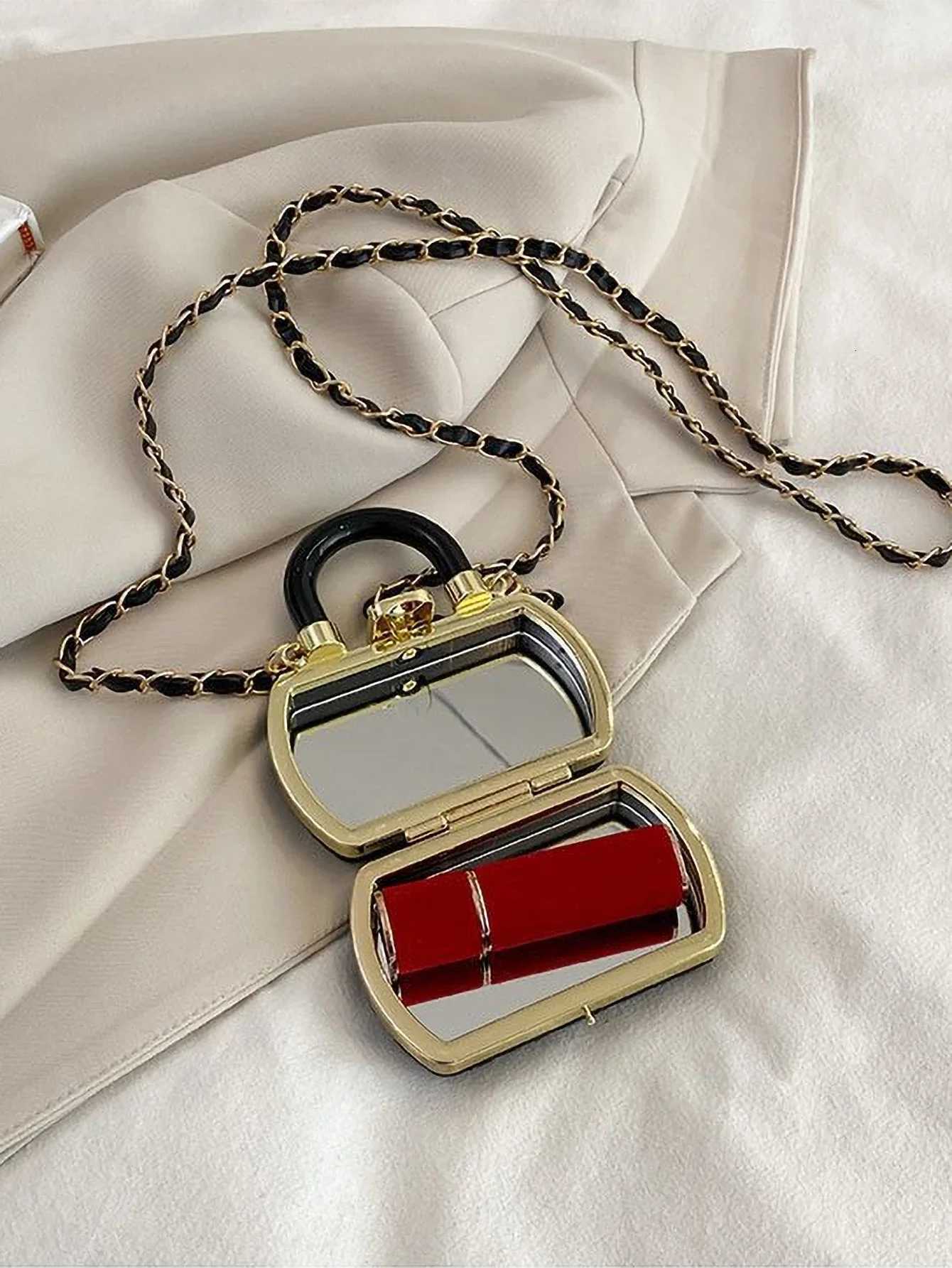 New Womens Fashionable Shoulder Bag Mini Solid Color PU Mouth Red Envelope Chain Diagonal Cross BagT251206