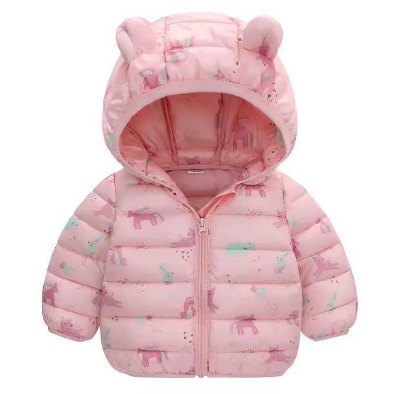 Childrens Cotton Coat Baby Cartoons Down Jacket Boys Hooded Colthing Girls Warm Winter Clothes Toddler Kids Outerwear 0-5YW251206