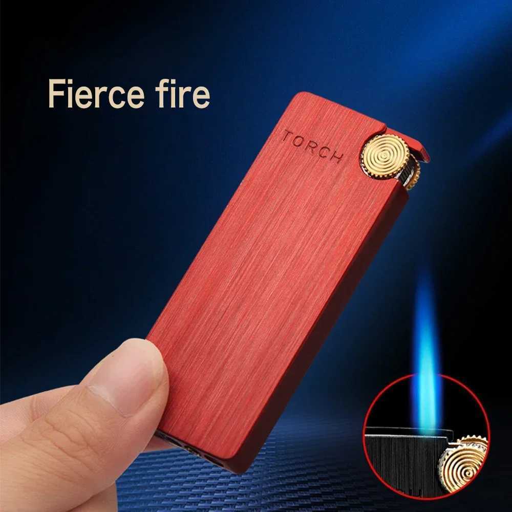 trathin Torch Lighter Windproof Jet Blue Flame Cigar Lighter Refillable Butane Gas Lighter Smoking Accessories Encendedores H251206