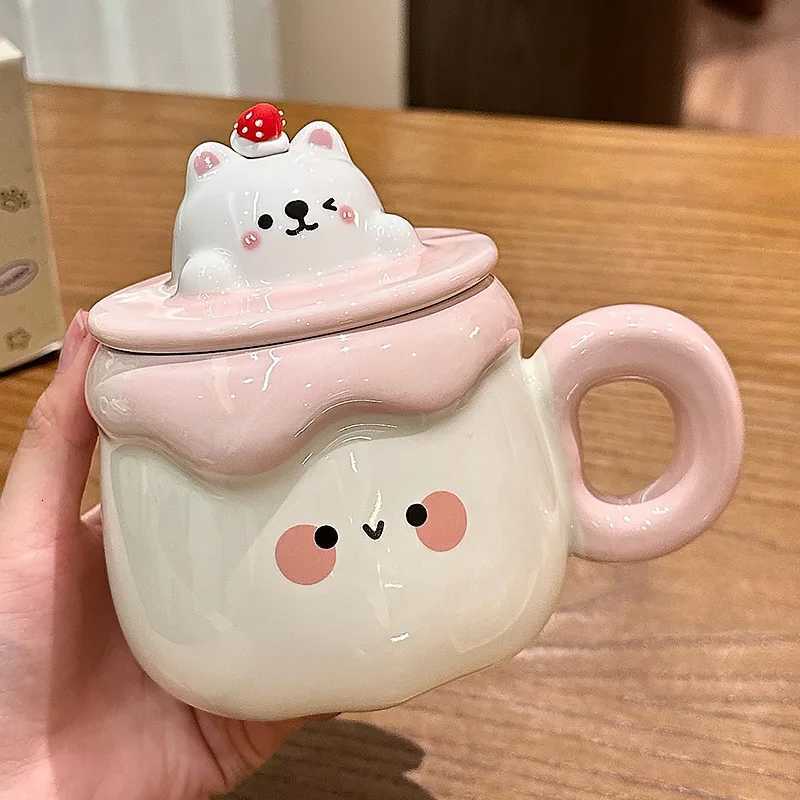 Cute Creative Pudding Mug Ceramic Coffee Cup Funny Cups Cup for Tea Unusual Mugs Personalized Gift Drinkware Christmas Beer Bar M251206 - view 5