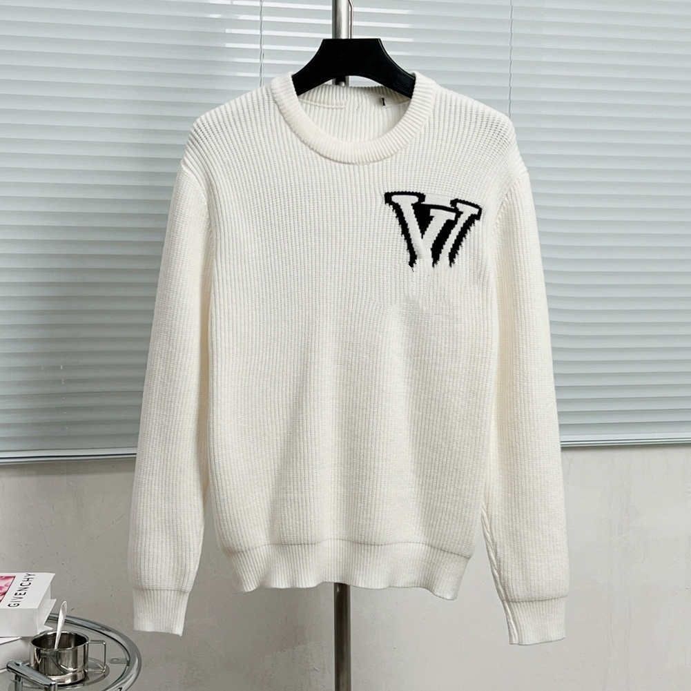 Men's Plus Size Hoodies Sweatshirts jacquard letter knitted sweater in autumn winter acquard knitting machine e Custom jnlarged detail crew neck cotton lv hoodie