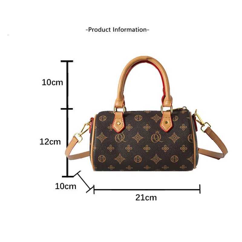 Womens Luxury Crossbody Bag 2025 Hot Selling New Fashion Retro Printed Handbag High Quality PU Leather Boston Shoulder Bag ToteT251205