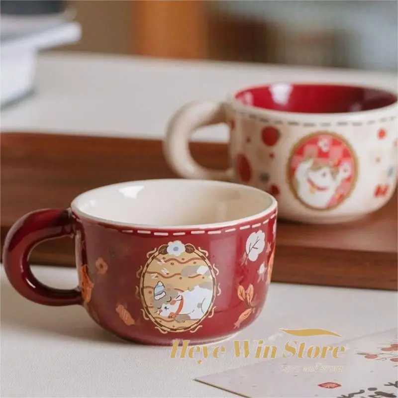 Ceramic Coffee Cup French Cute Cat Mug High Beauty Makeup for Home Afternoon Tea Cups Small Edition Cup Set Drinkware M251206 - view 4