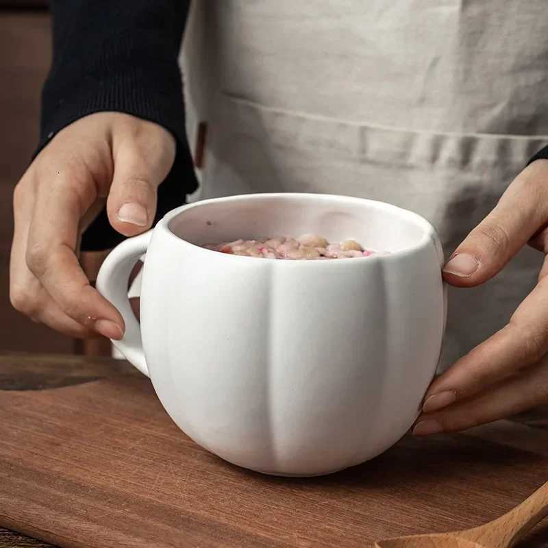 Creative Pumpkin Cup Retro Ceramic Coffee Cups Halloween Ghost Devil Decoration Mug Fall Cute Water Cup Milk Breakfast Drinking M251206 - view 4