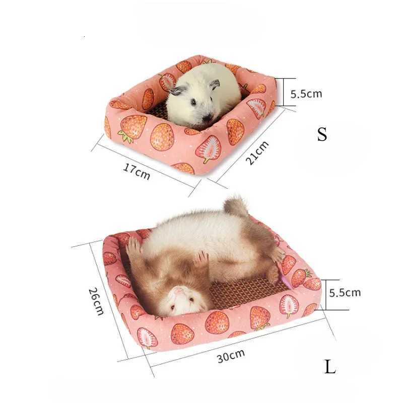 Summer Small Pets Cool Nest Puppy Kitten Rattan Mat Cute Print Pet Cooling Mat for Guinea Pig Hamster Chinchilla Small Cage M251206