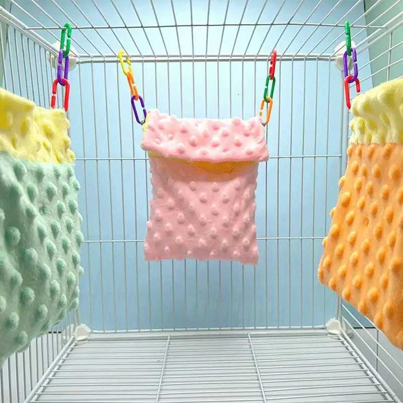 Hamsters Hedgehogs Bean Velvet Hammocks Bed Soft Hanging Sleep Bag For small Pet Hideout Bed House Nest Bed For Sugar Glider M251206