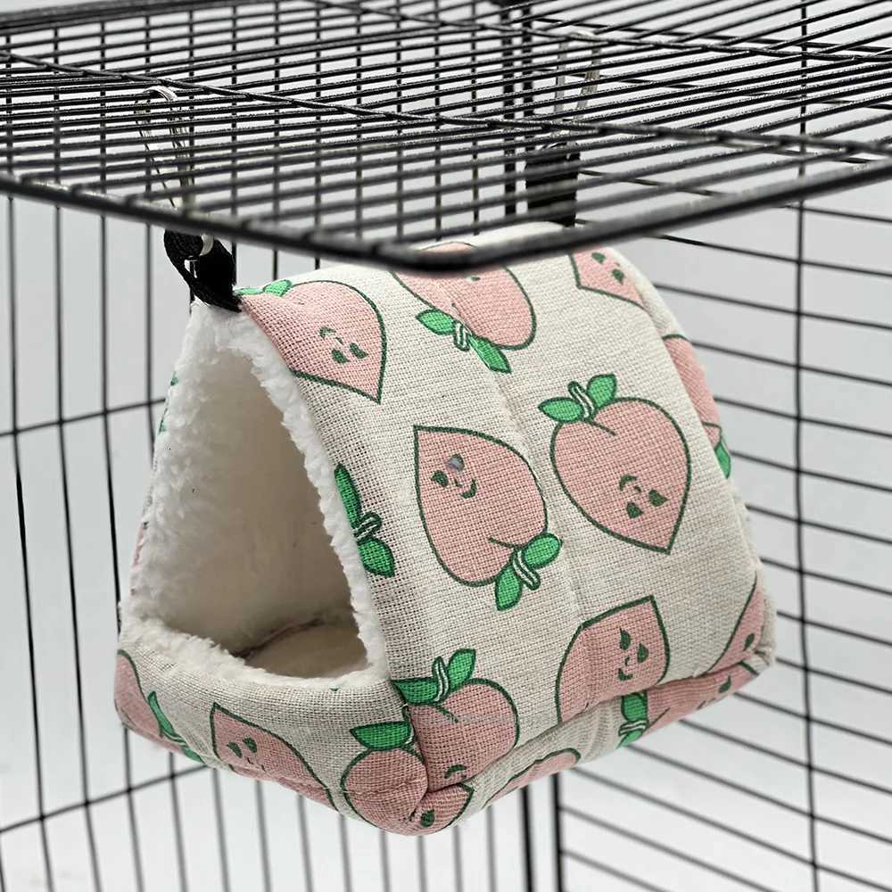 Hamster Soft Warm House Cute Cotton Plush Small Animal Nest Guinea Pig Squirrel Parrot Sleeping Bed Keep Warm House Nest M251206