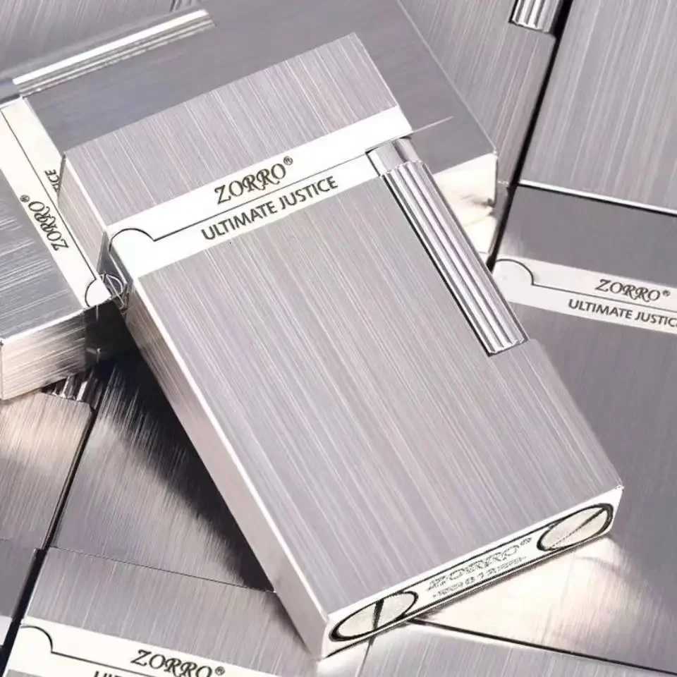 Genuine Kerosene Loud Sound Lighter Steel Wire Drawing Gasoline Engine Smoking Pipe Gift for Men H251206