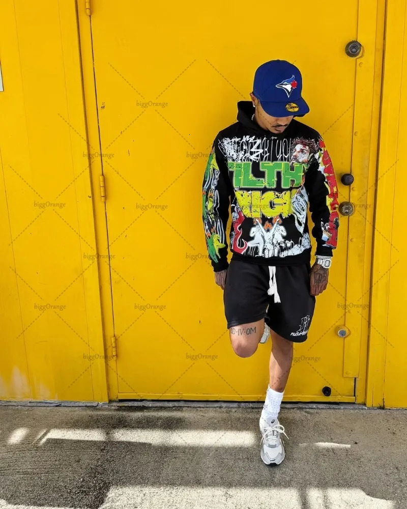 Hip-hop Harajuku Streetwear American Retro Punk Hoodie Men Trendy High Street Casual Loose Oversized Sweatshirt Women 251201