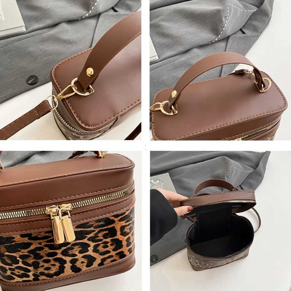 Leopard Pattern Crossbody Shoulder Bag For Commuting Casual Ladies Handbags Fashion Round Bucket Bags For Womens Daily UsedT251205