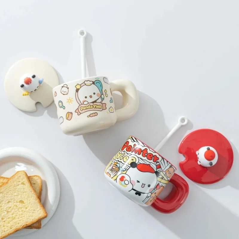 Limited Edition Cute Lesser Panda Yier Bubu Breakfast Cup Oat Cup Creative Ceramic Cup Mark Cup Birthday Gift M251206 - view 3
