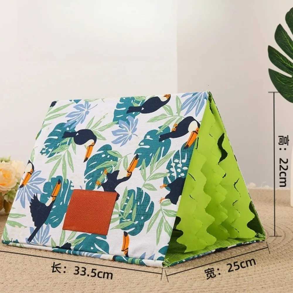 Small Pet Nest Tent Guinea Pigs Rabbit Nest Hamster Cage House Cozy Small Animal Hideout Hideaway Triangle Tent Pet Accessories M251206