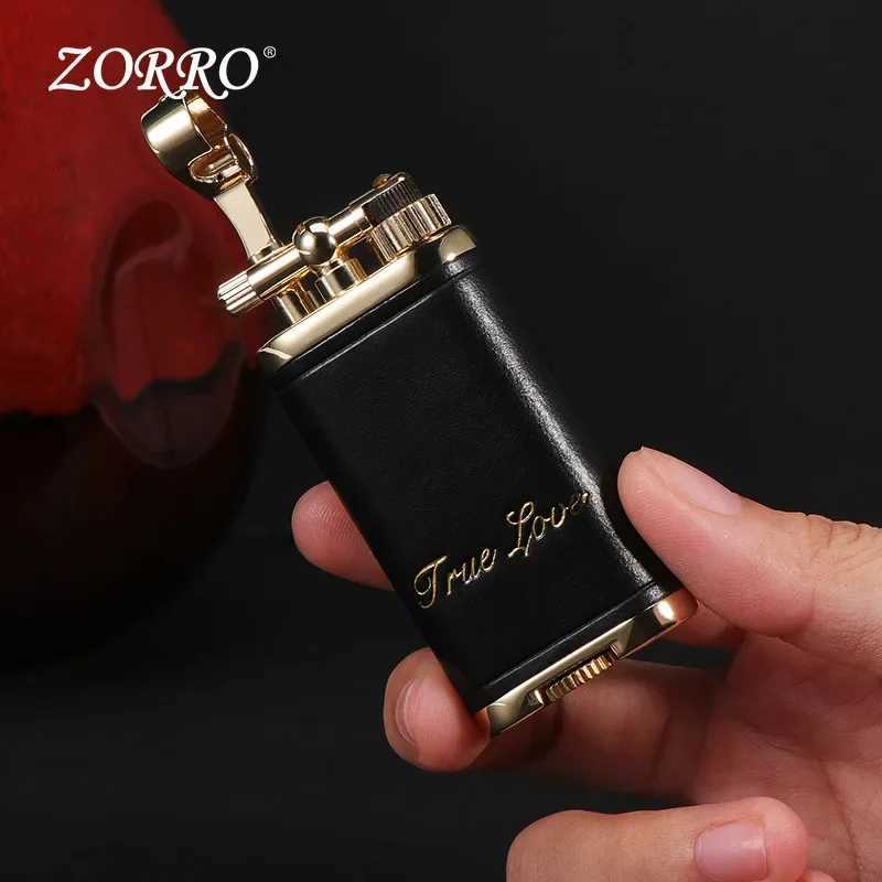 Handmade Leather ce on Lighter Old-fashio Retro Lifting Arm Lighter High-end Gift for Boys and Girls H251206