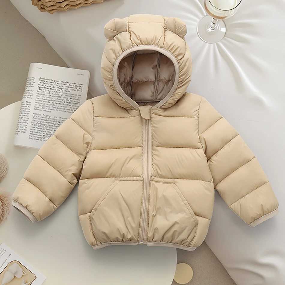 Kids Leisure Hooded Down Jacket For Girls Parka 2025 Autumn Winter New Baby Boys Warm Coats Zipper Outerwear Childrens ClothingW251206
