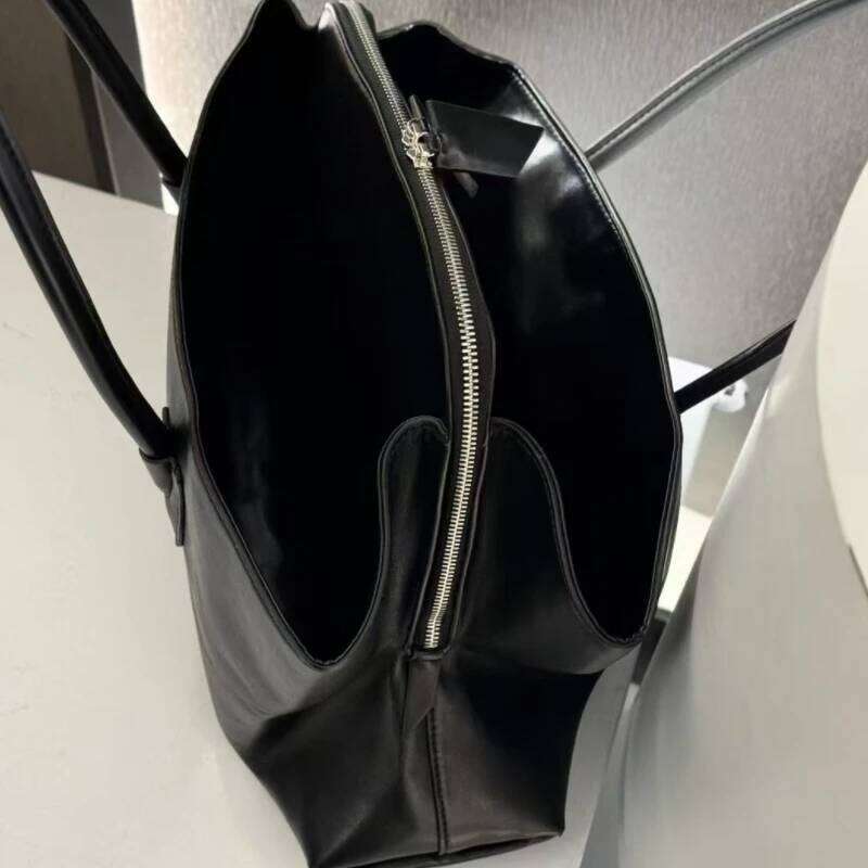 2026 Luxury Women Tote Fashion Brand High End Simple Large Capacity Handbag Irregular High Quality Leather Commuter Shoulder Bag
