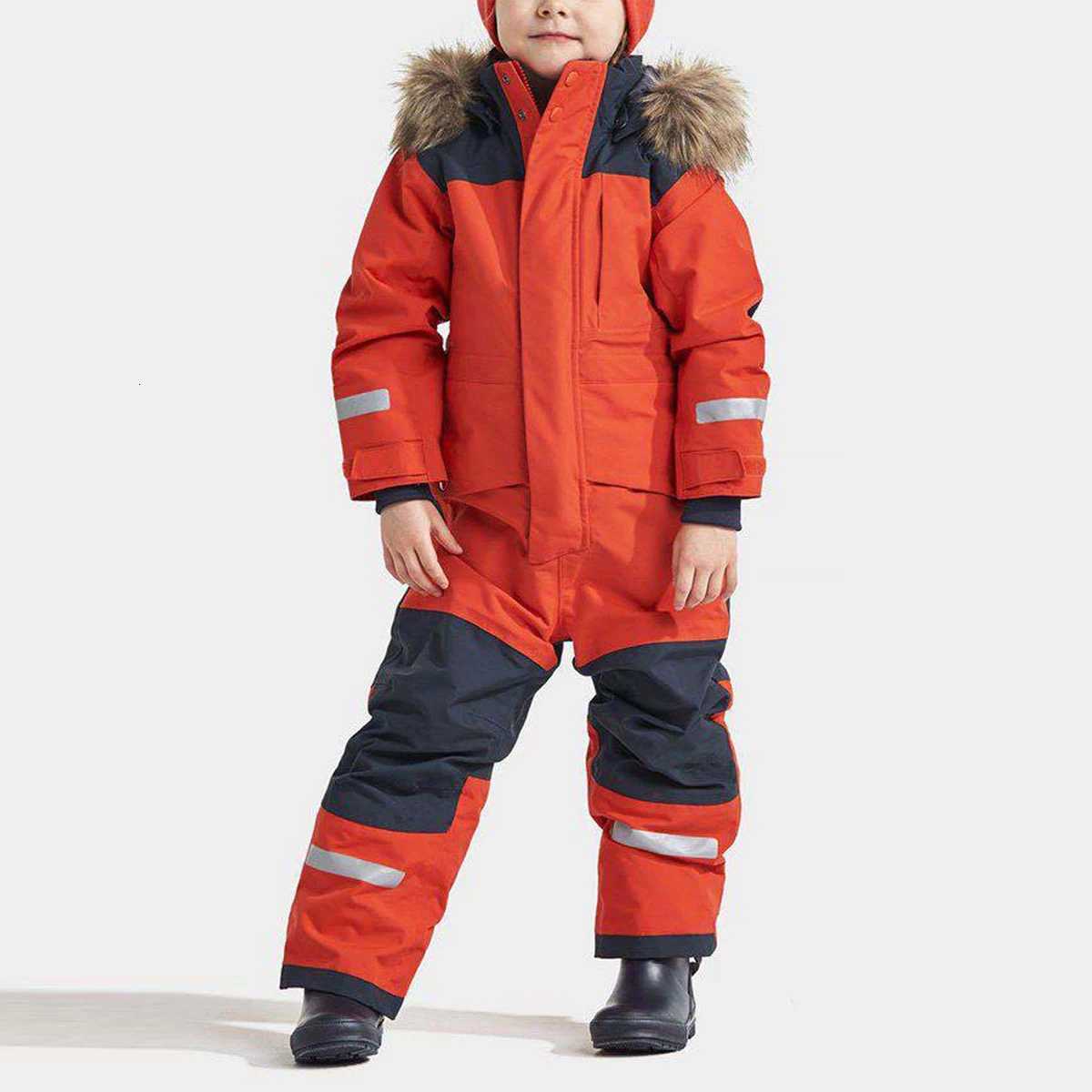 Children Ski Jumpsuit Ski Suit Boys Girls Autumn Winter Windproof Warm Outdoor Fleece Jacket Pants Kids Skiing Snowboarding SuitW251206
