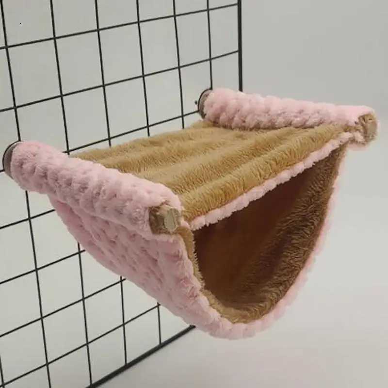 Warm Plush Hamster Hammock Small Pet Sleeping Bag Nest Pets Rat Squirrel Hanging Cage House Pet Accessories Supplies M251206