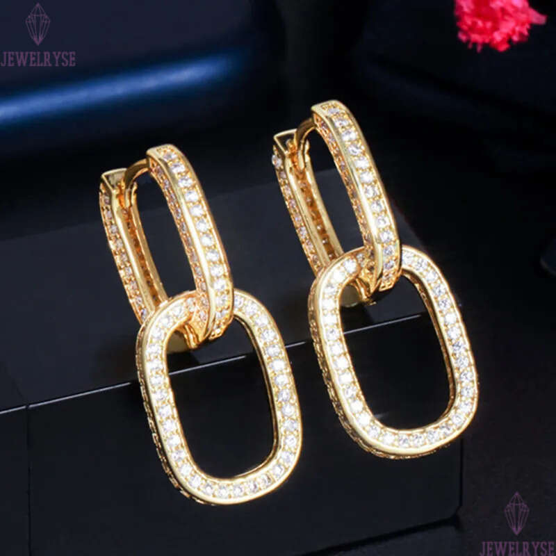 charm earrings designer for woman copper white AAA cubic zirconia 18k gold 925 sterling silver post earring luxury womens jewelry valentines day gift