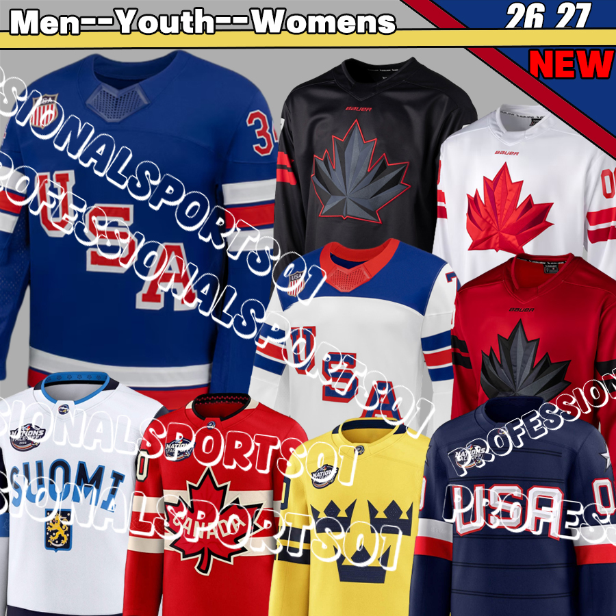 2025 4 Nations hockey jersey 2026 Winter Olympicss 2025 Nations jersey USA 4 nations face-off jersey canada jersey United States Jersey Finland jersey Sweden jersey
