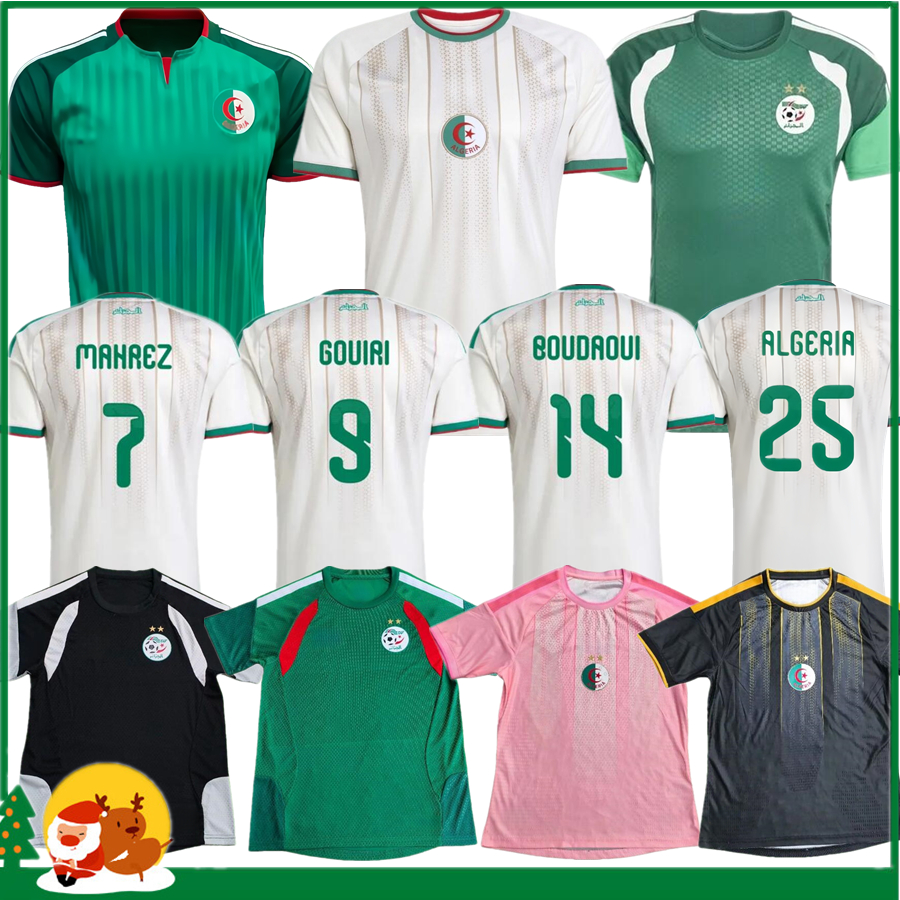 2026 Algerie Soccer Jersey Player Version Fans Algeria GOUIRI DELORT 25 26 BENNACER special training kits MAHREZ AMOURA FEGHOULI pre match Men kids uniforms