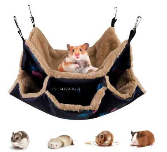 Hammock for Rats Double Thick Plush Warm Bed for Hamster House Nest Sleeping Bag Hanging Tree Beds Pet Rat Squirrel Hamster Nest M251206